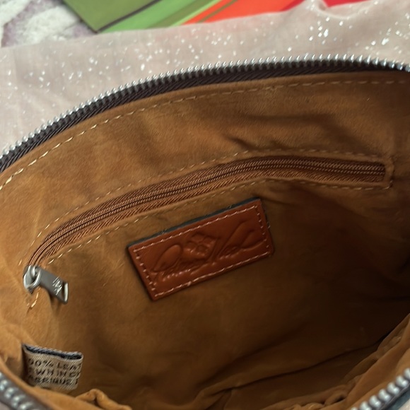 Brand New Patricia Nash Genuine Leather Tooled Turquoise Large Clutch Wristlet - Picture 10 of 12